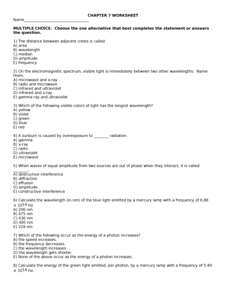 Chm 1045 Chapter 7 Worksheet Key  Chm 1045C  Studocu