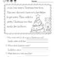 Christmas Reading Worksheet Free Kindergarten Holiday Cvc