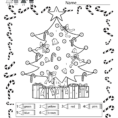 Christmas Tree Coloring Worksheet  Free Colornumber