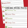 Christmas Writing Practice Sheets  A Mom's Take