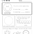 Circle Worksheet  Free Kindergarten Geometry Worksheet For Kids