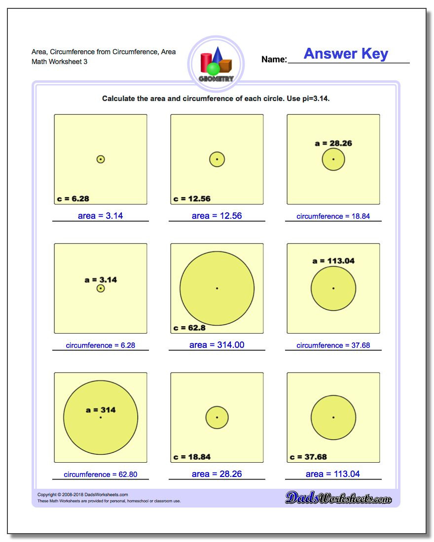 Circles  Area And Circumference