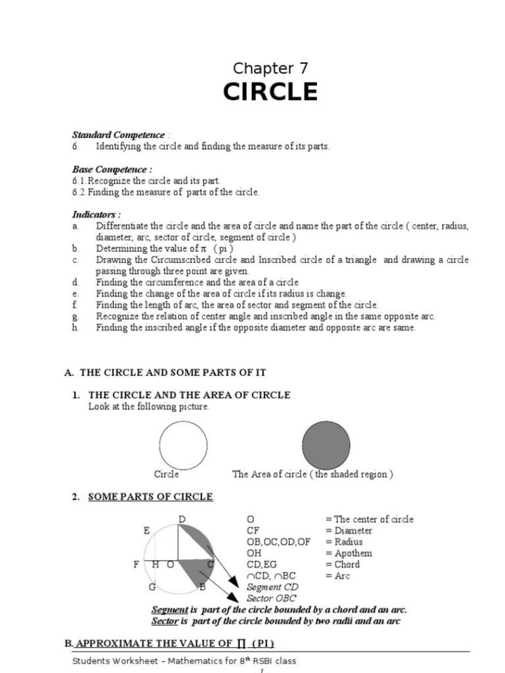Circles Worksheet Find The Center And Radius Of Each