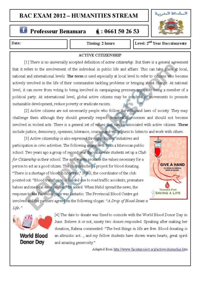 Citizenship  Esl Worksheetenglish4Ever2012