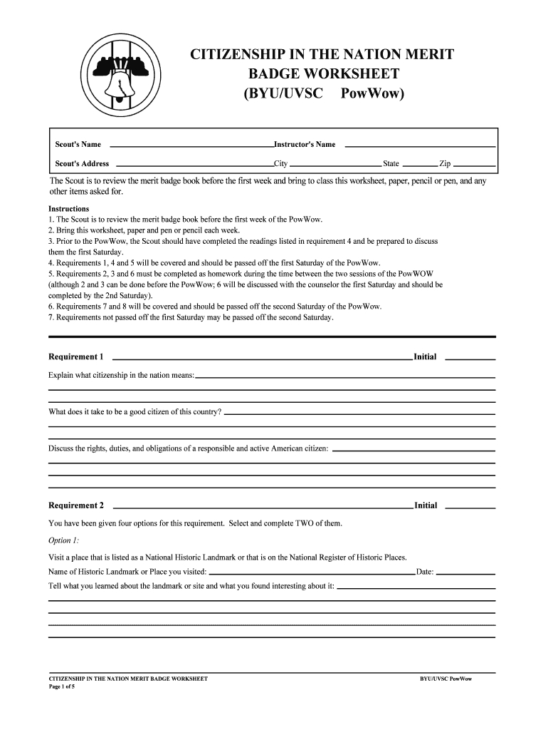 Citizenship In The Nation Fillable Worksheet  Fill Online