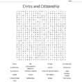 Citizenship Word Search  Word