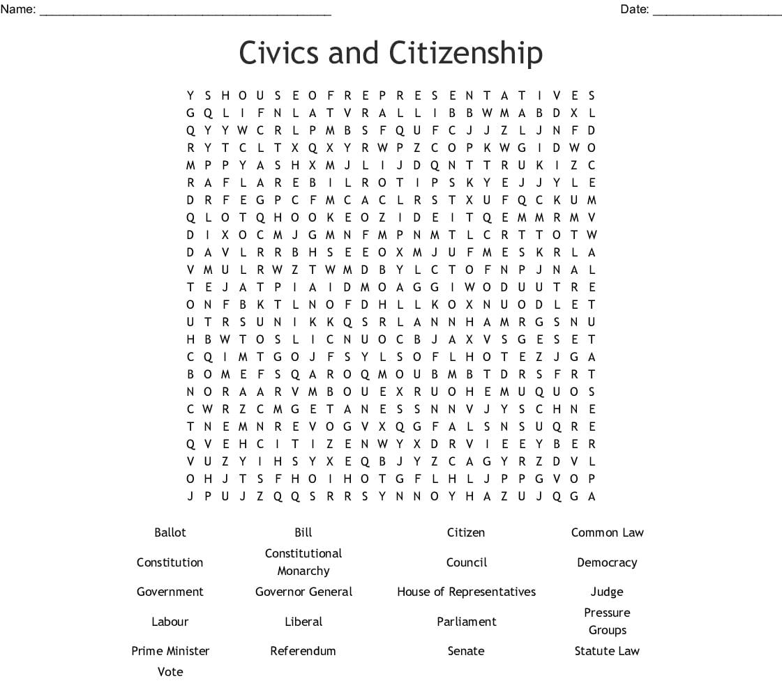 Citizenship And The Constitution Worksheet Answers Db excel