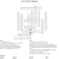 Civil R Battles Crossword  Word