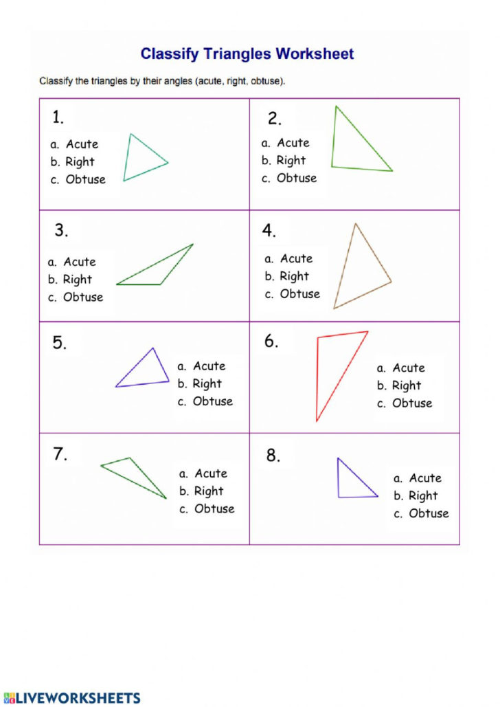 Classifying Triangles Worksheet With Answer Key