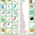 Classroom Objects  English Esl Worksheets