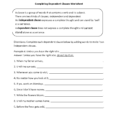 Clauses Worksheets  Completing Dependent Clauses Worksheet