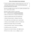 Clauses Worksheets  Main And Subordinate Clauses Worksheet