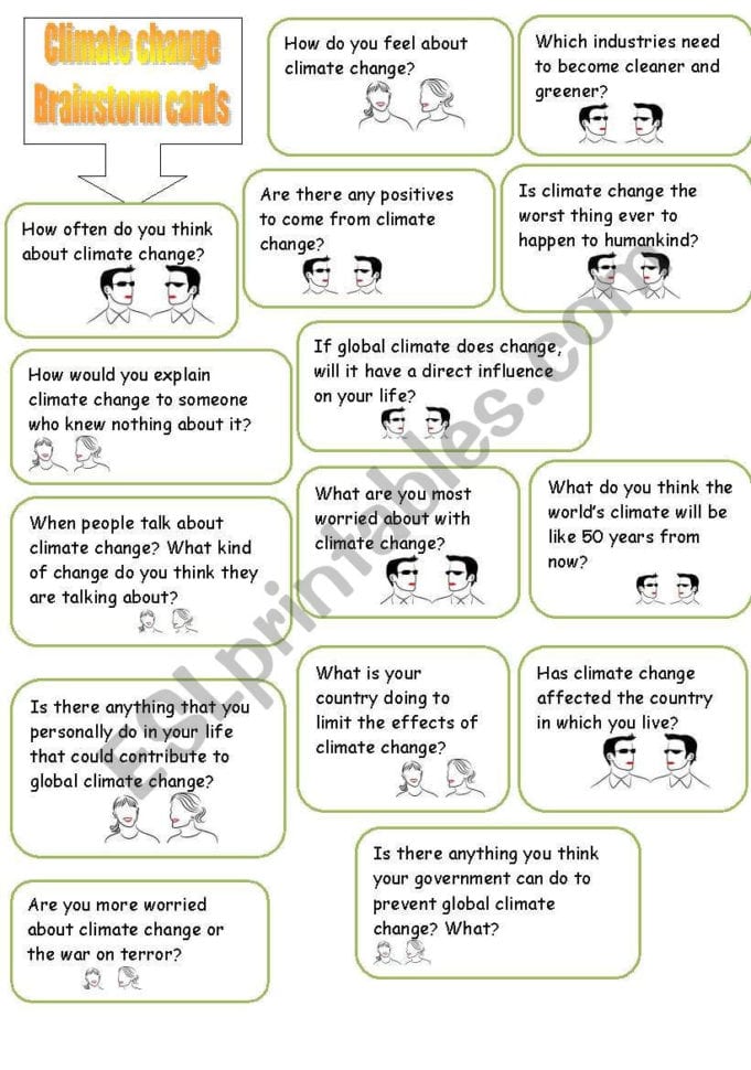 Climate Change 3 Pages  Esl Worksheetsvetic