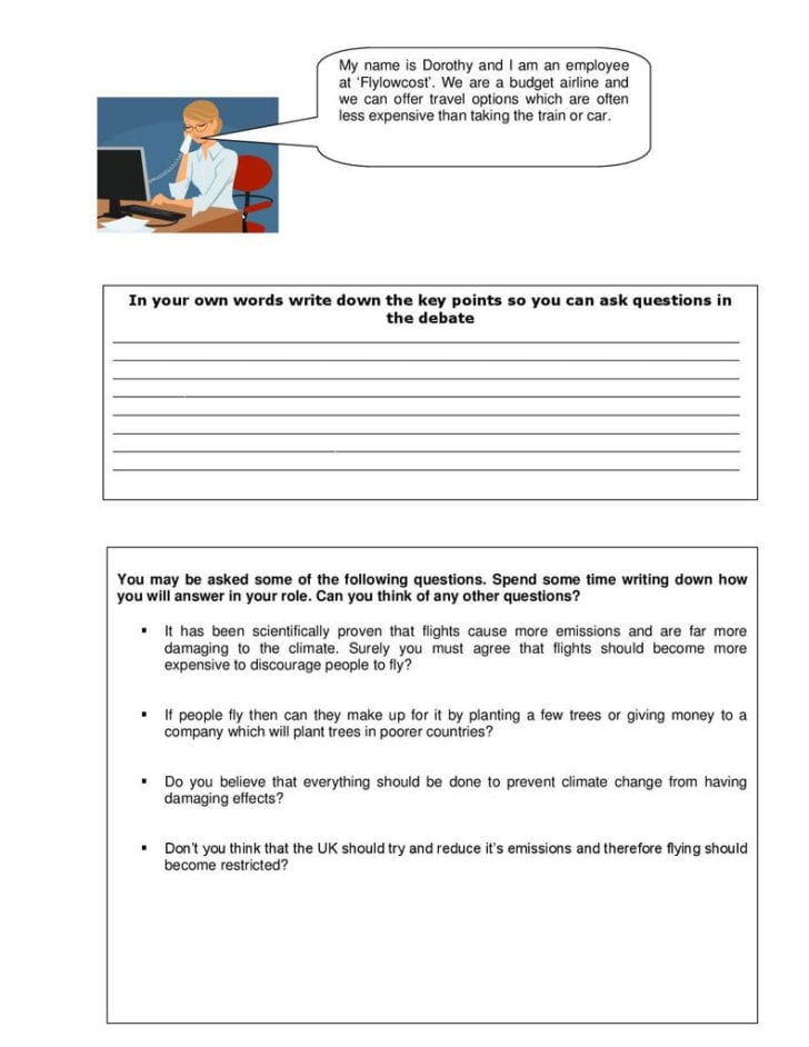 Climate Change Worksheet