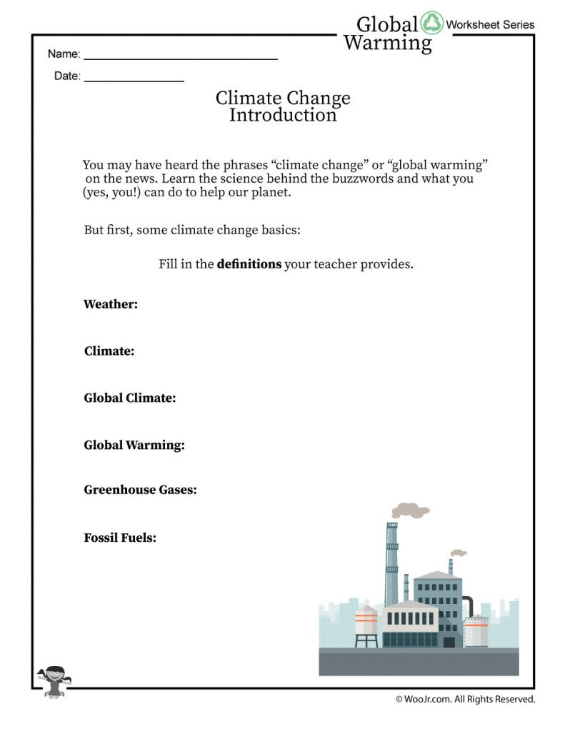 Climate Change Worksheet  Soccerphysicsonline