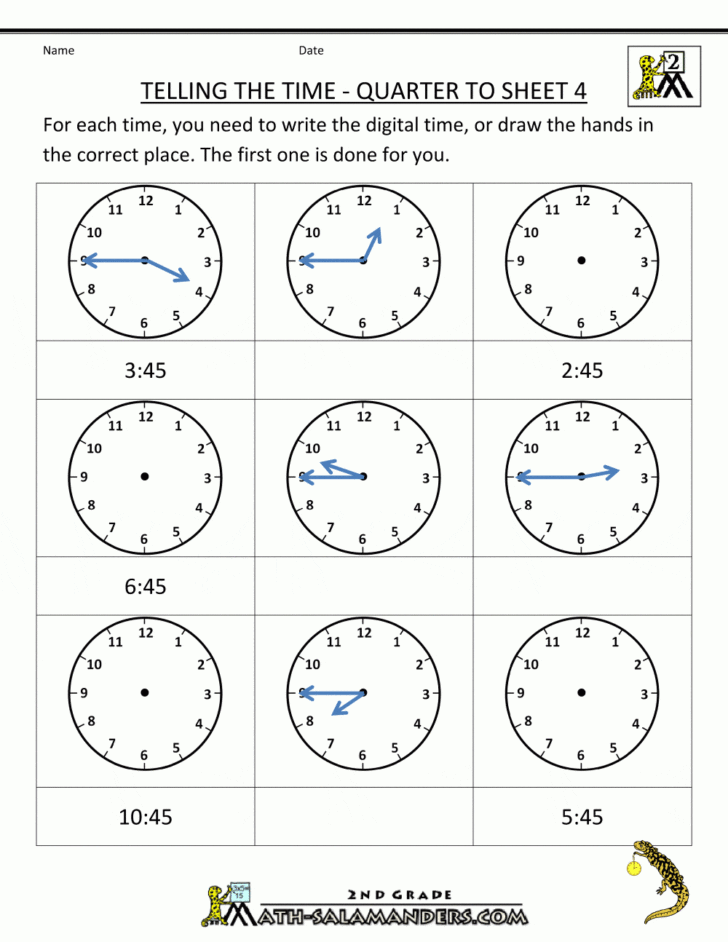3Rd Grade Time Worksheets