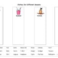 Clothes For Different Seasons  English Esl Worksheets