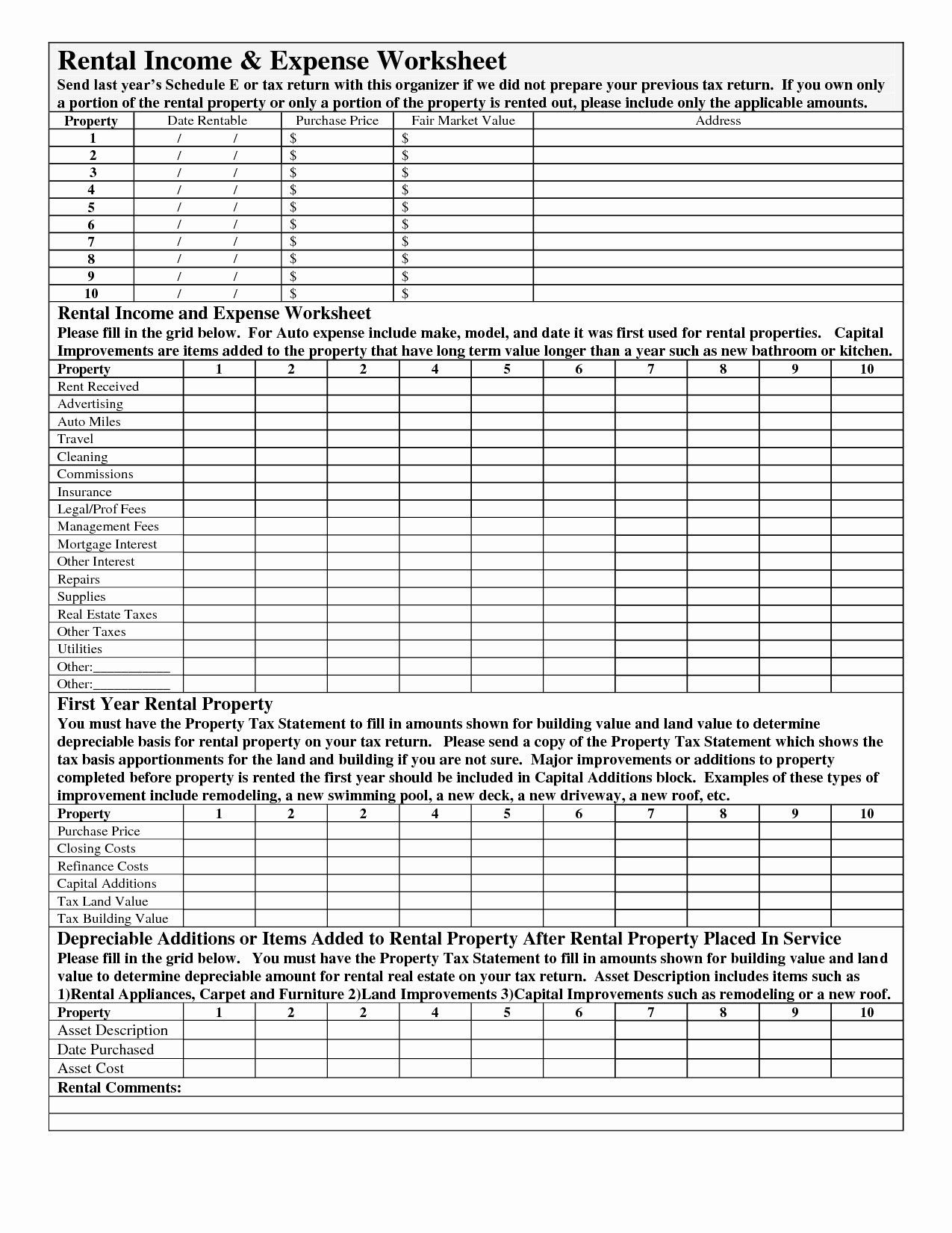 Clothing Donation Worksheet For Taxes