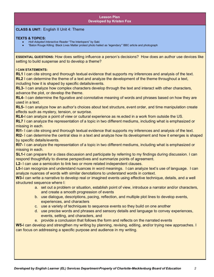 Cms Ell Lesson Planenglish Ii Theinterlopers Pages 1  47