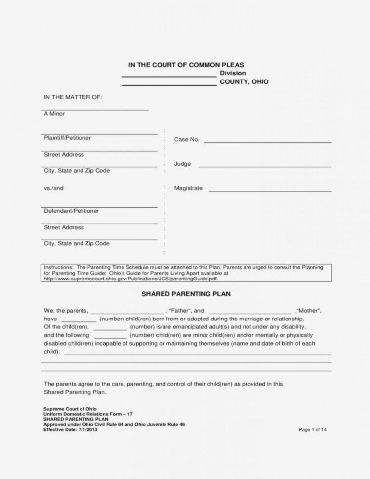 Co Parenting Worksheets