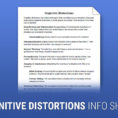 Cognitive Distortions Worksheet  Therapist Aid