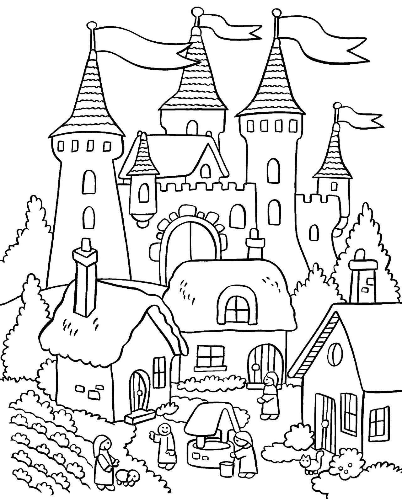 Collection Coloring Pages For Kids House Pictures — db-excel.com