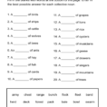Collective Nouns Worksheet Fill In The Blanks  All Esl