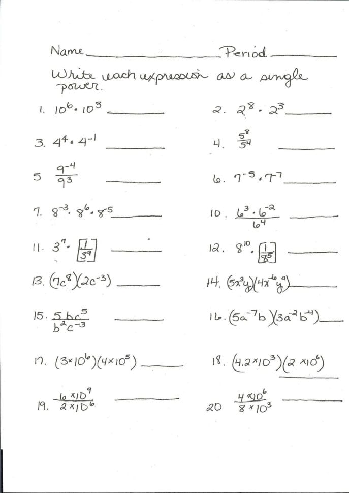 College Algebra Worksheets — db-excel.com