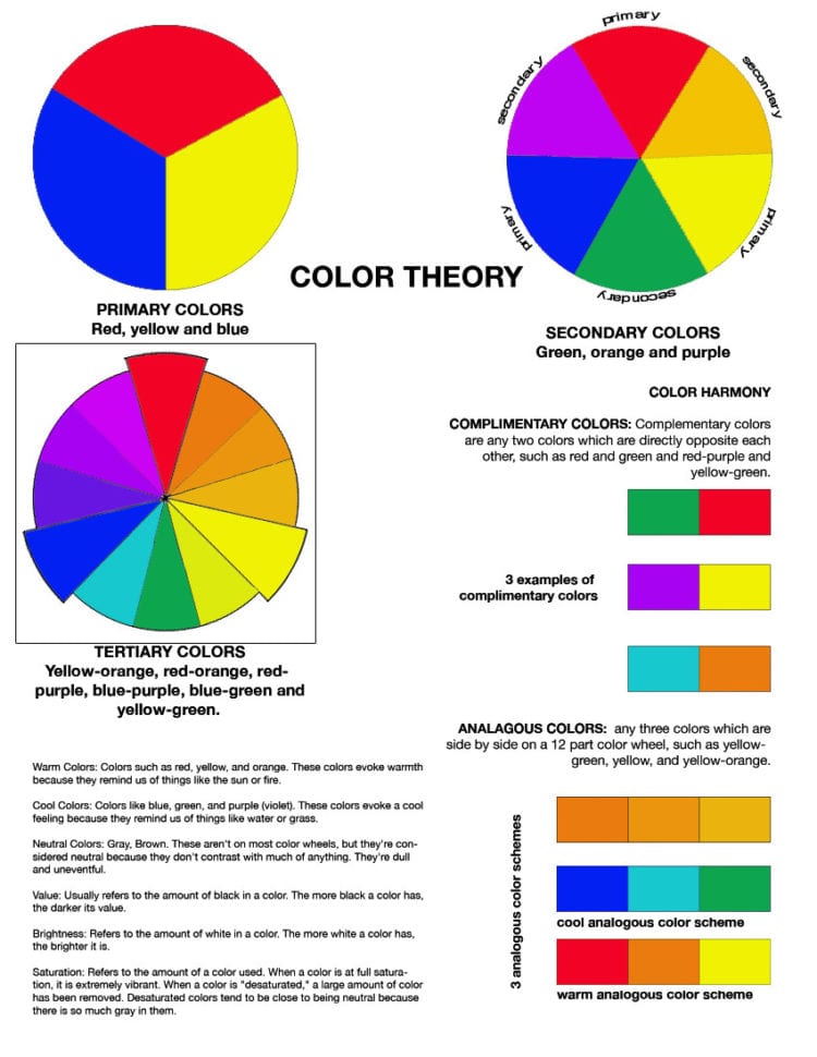 Color Theory Worksheet  Christophertalamantesphoto