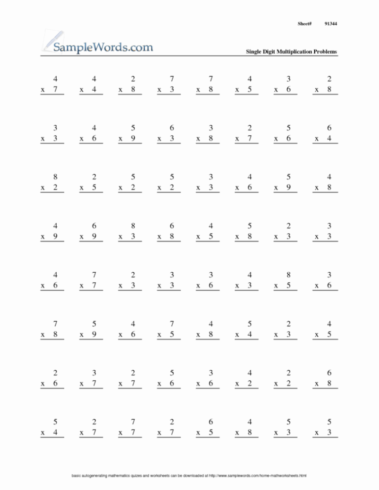 Coloring  Coloringd Grade Multiplication Free Printable