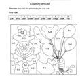 Coloring  Colornumber Math Worksheets Authenticlour