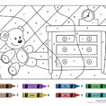 Coloring  Colornumber Worksheets Kindergarten Coloring For Kids