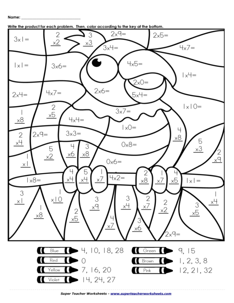 Coloring  Free Math Coloring Worksheets 5Th Grade