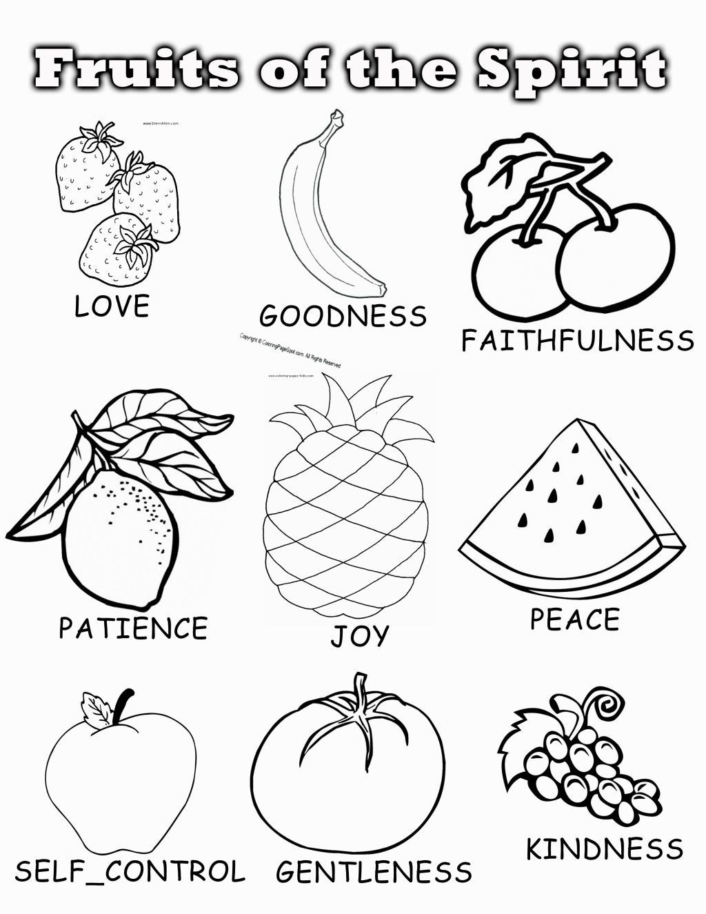 Coloring Ideas  Image For Fruit Of The Spirit Coloring Page