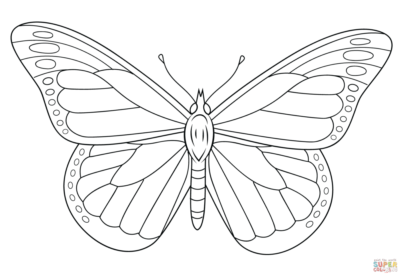 Coloring Ideas  Monarch Butterfly Coloring Page Free