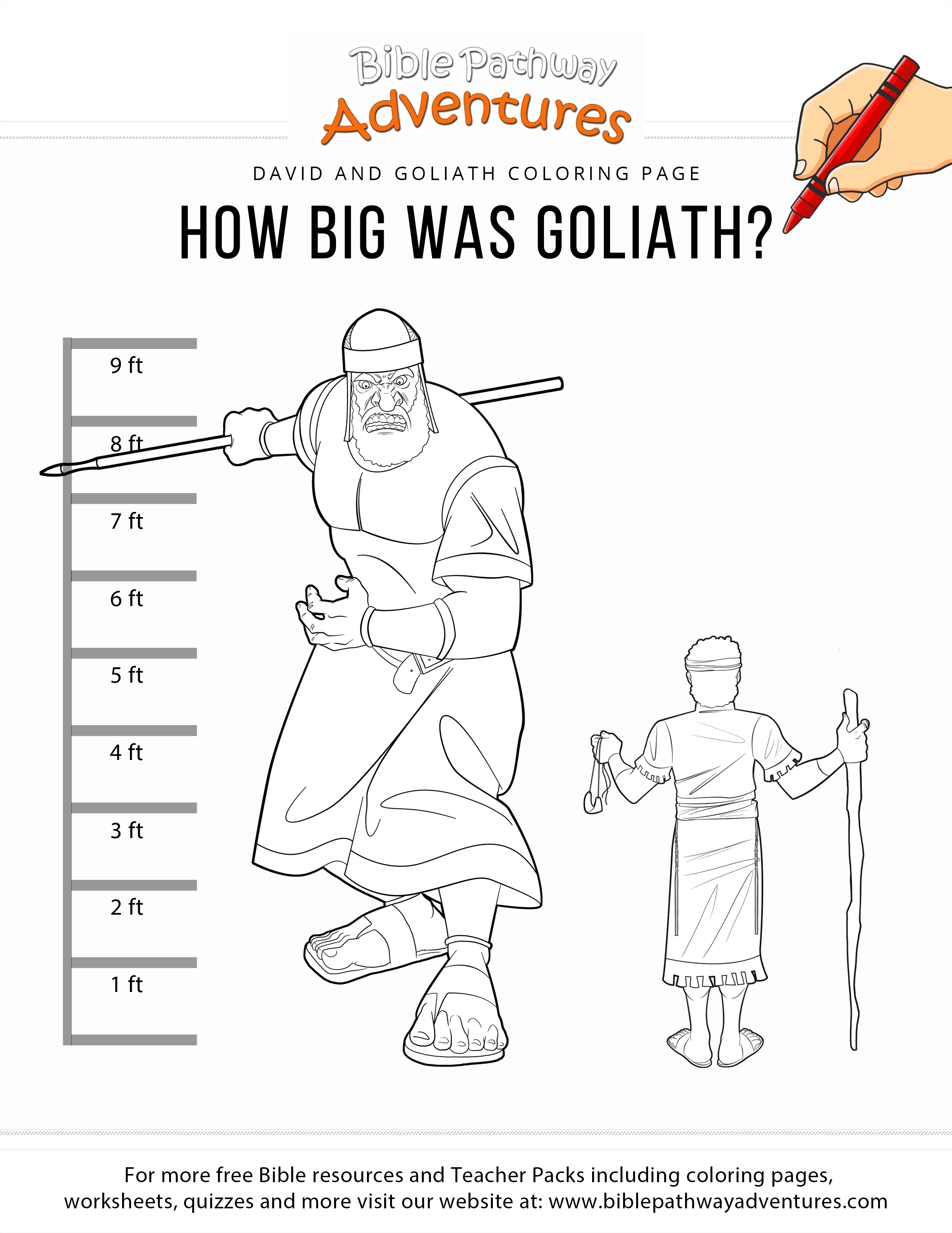 Free Printable David And Goliath Worksheets