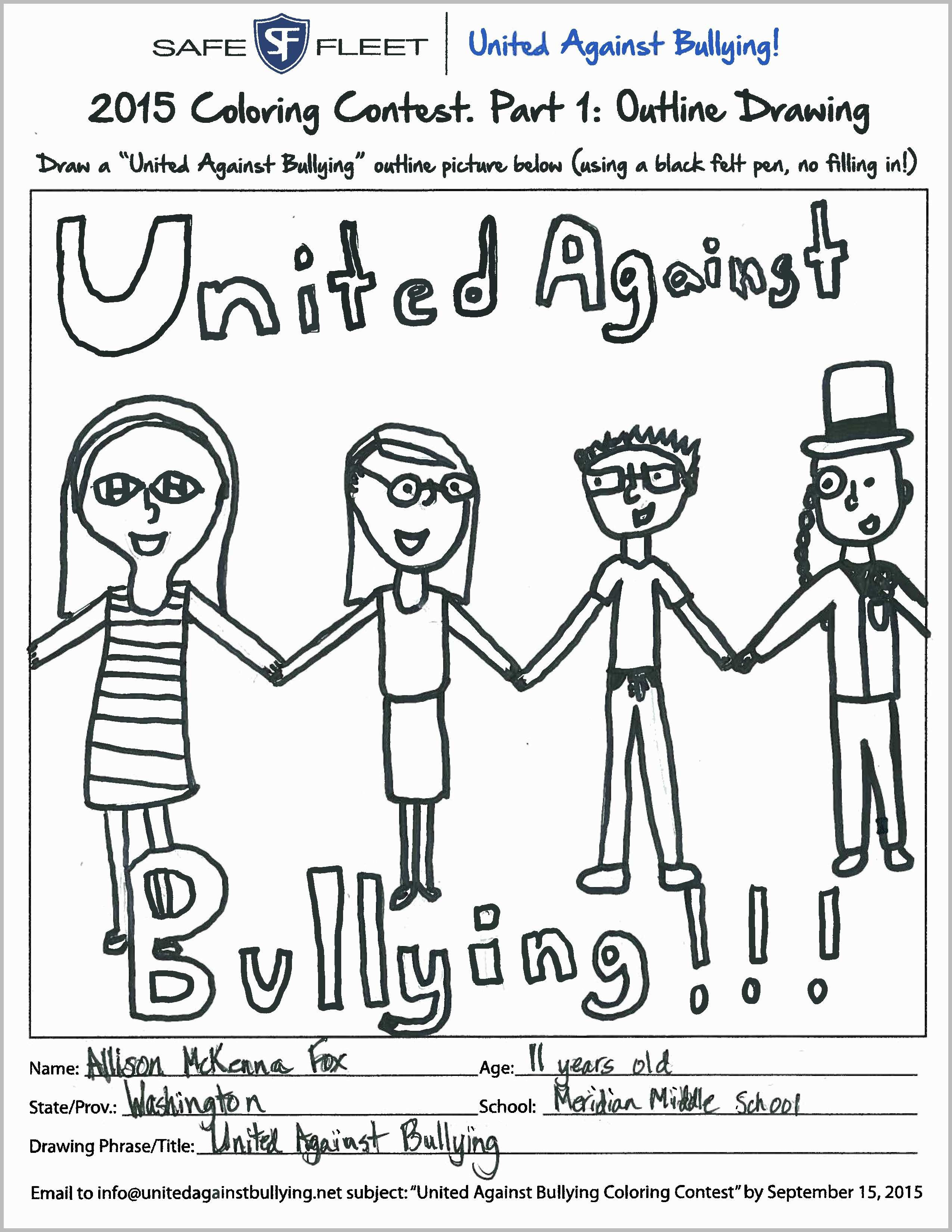 Coloring Pages  Free Bullying Coloring Pages For Kids