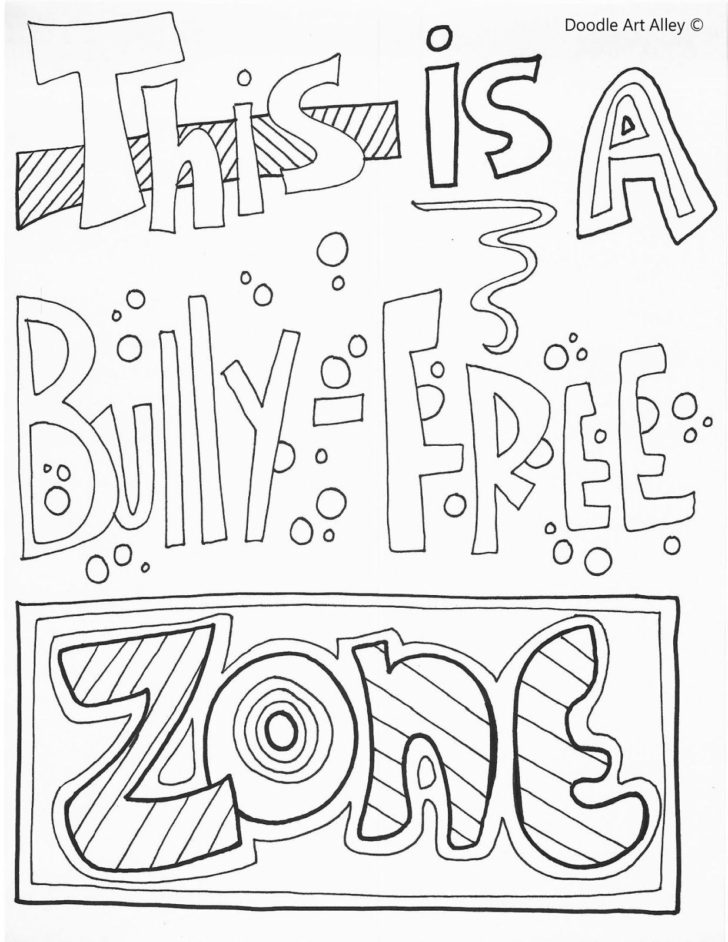 Bullying Coloring Worksheets