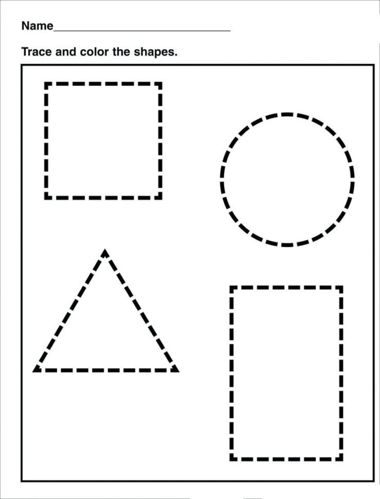 Coloring Shapes Worksheets Kindergarten Pdf Shape Identify