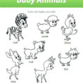 Coloring Sheets Baby Animals – Appliedprintco