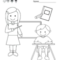 Coloring Worksheet  Free Kindergarten Learning Worksheet For Kids