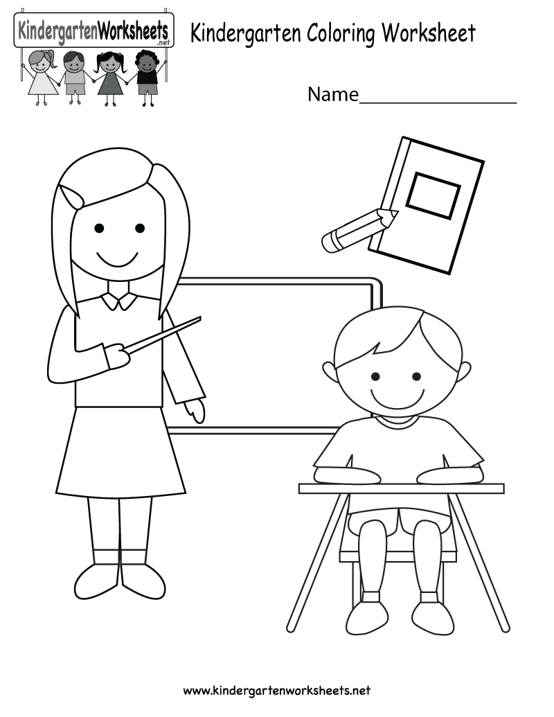 Coloring Worksheet  Free Kindergarten Learning Worksheet For Kids