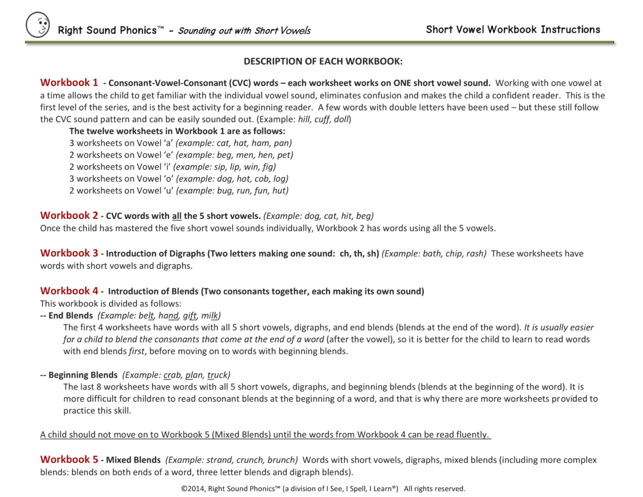 Combo Phonics  Short Vowel Eworkbooks 1 To 5  Pdf Download  For All  Learner K2 Five Eworkbooks Bundle