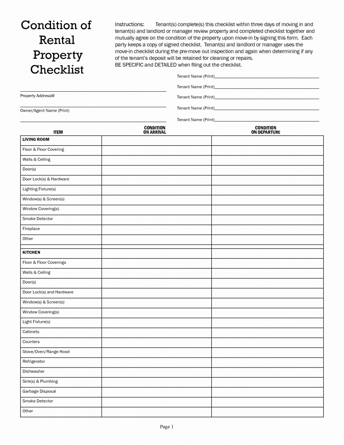 Commercial Property Inspection Checklist