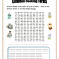Common Cooking Terms  English Esl Worksheets