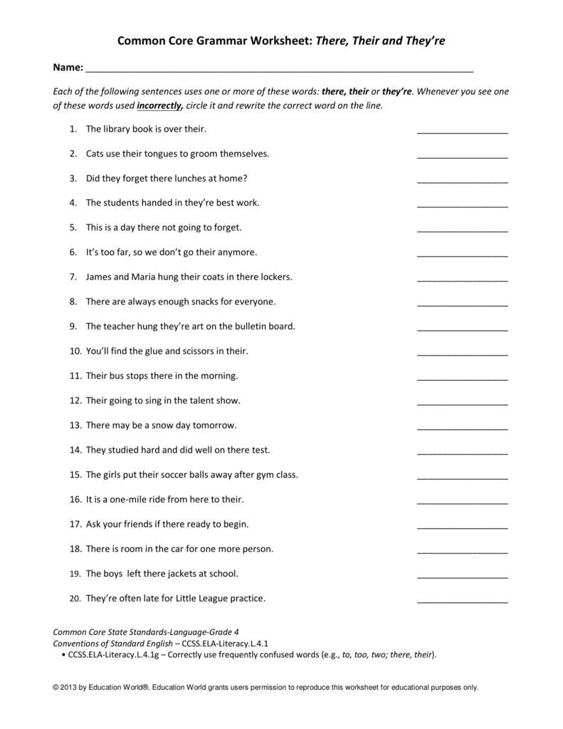 Common Core Verb Tense Worksheets