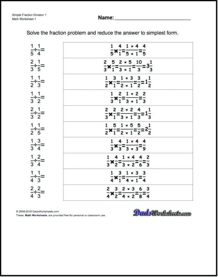 Common Core Multiplying Fractions Math – Majicpicsclub