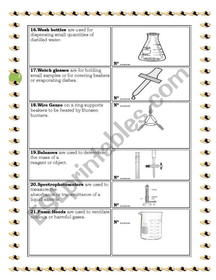 Common Laboratory Apparatus Part 2 Esl Worksheet — db-excel.com