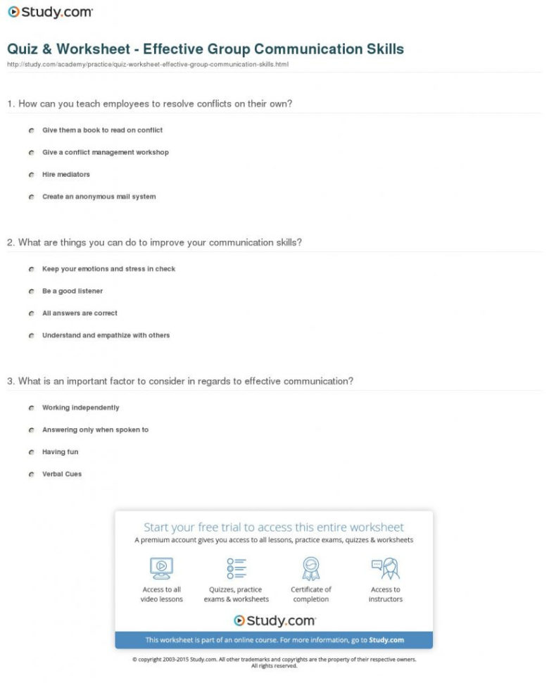 Communication Worksheets  Soccerphysicsonline