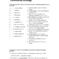 Community Ecology Skills Vocab Review Key